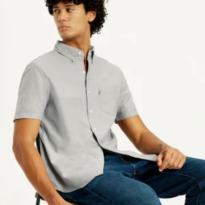 Men's Solid Slim Fit Oxford Shirt